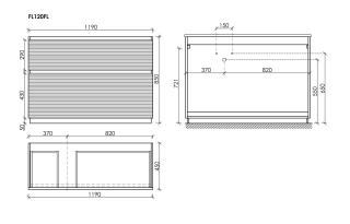 Тумба напольная под раковину Sancos Folk Floor FL120FLGS левая 120 см Grey soft